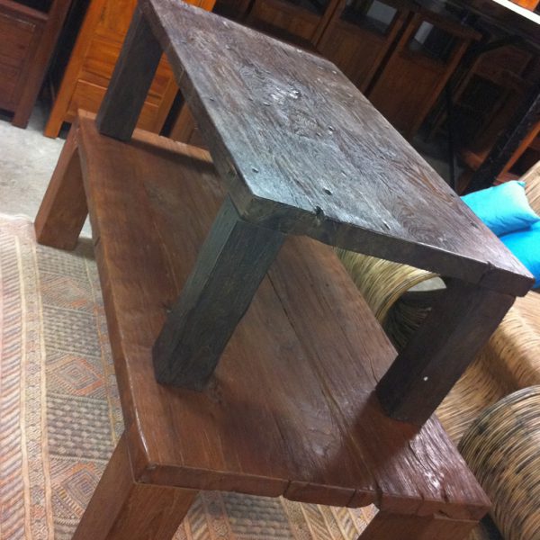 JATI: BLOCK LEG RUSTIC COFFEE TABLE