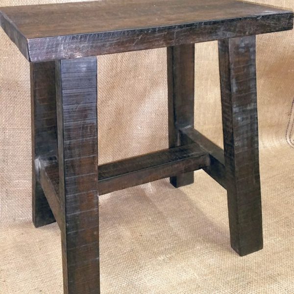 RUSTIC JATI STOOL